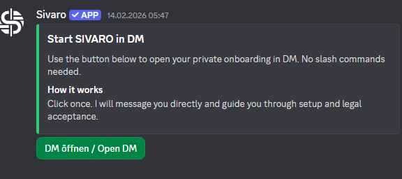 Onboarding from channel to private DMs