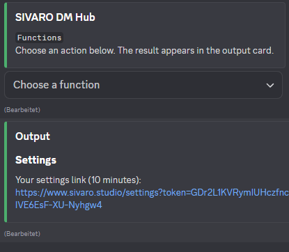 DM hub for user actions